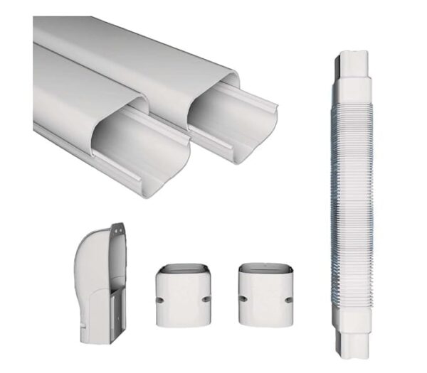 PVC Air Conditioner Line Set Cover Kit Basic 8 feet coverage(No Elbows)