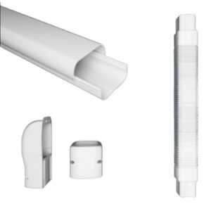 PVC Air Conditioner Line Set Cover Kit Basic 5 feet coverage(No Elbows)