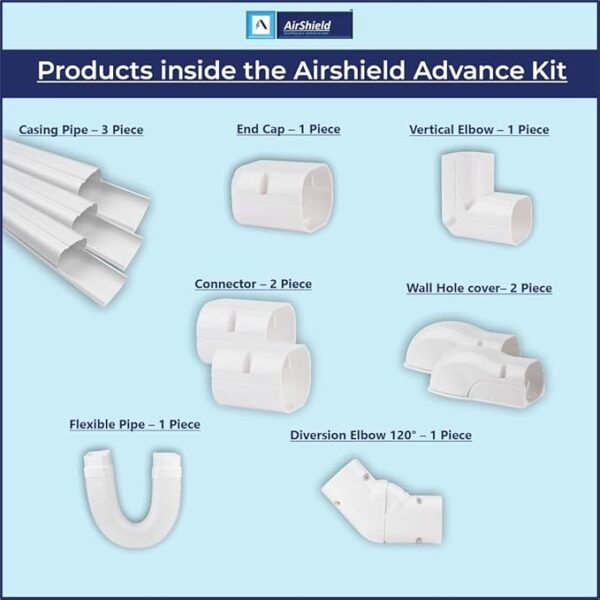 PVC Air Conditioner Line Set Cover Kit Advance|13 ft pipe length - Image 5