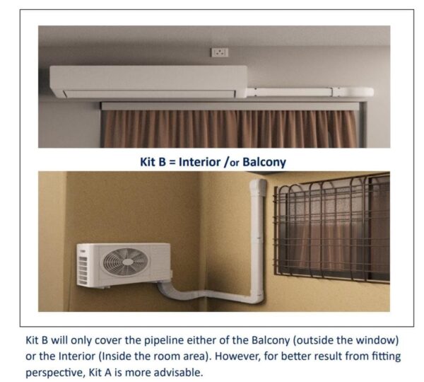 PVC Air Conditioner Line Set Cover Kit Basic 8 feet coverage(No Elbows) - Image 6