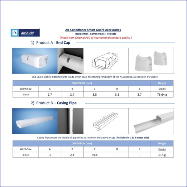 PVC Air Conditioner Line Set Cover Kit Basic 5 feet coverage(No Elbows) - Image 6