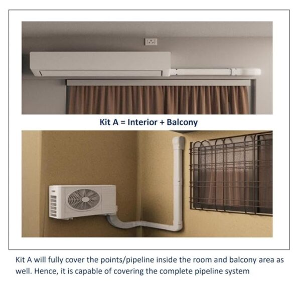 PVC Air Conditioner Line Set Cover Kit Advance|13 ft pipe length - Image 3